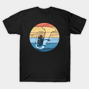 Tuba Music Notation Tubaist Brass Musician T-Shirt